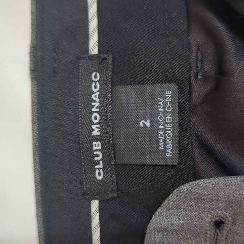 Club Monaco Wool Stretch Dress Pant, Color Gray Size 2 - Picture 13 of 14